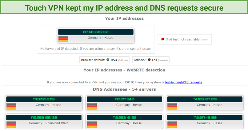 IP and DNS Leak Tests